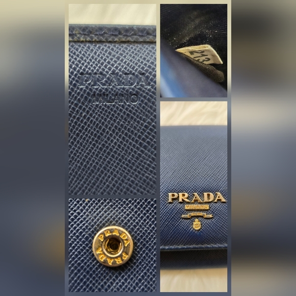Prada Blue Saffiano Leather Long Wallet - Picture 15 of 17